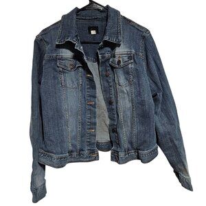 Riders Copper Collection Blue Jean Denim Jacket Womens Size XL Retro Coat Cotton